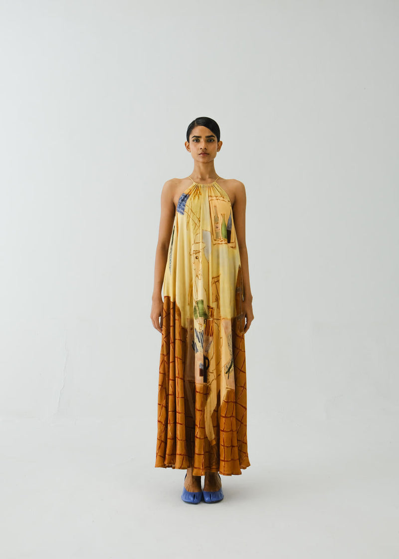 Circle Long Dress-Fisherman cotton by CORD for women Worldwide