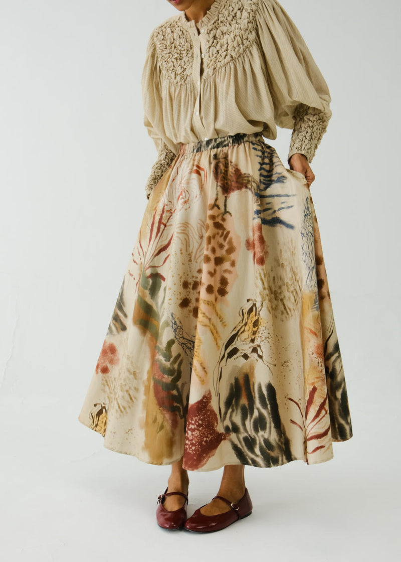 Circle Skirt -Abstract satin by CORD for women Worldwide