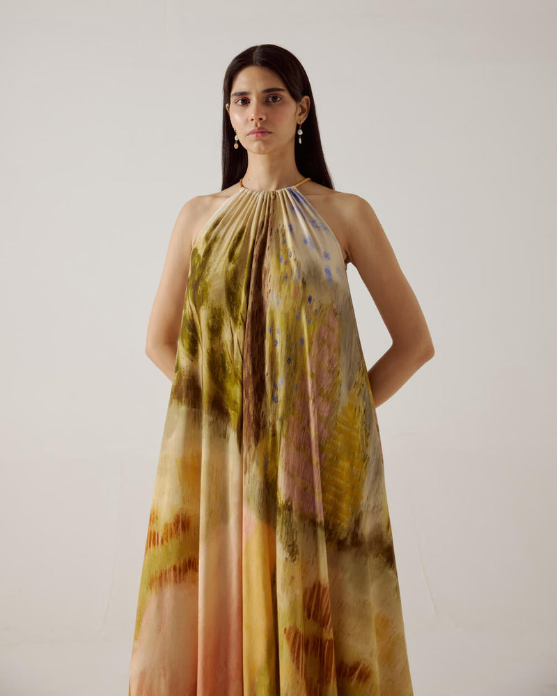 Circle Dress long-Dale cotton by CORD in multi for women Worldwide