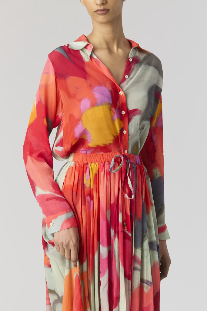 CLARA SHIRT & SKIRT SET mul by Yam in multi color for women Worldwide