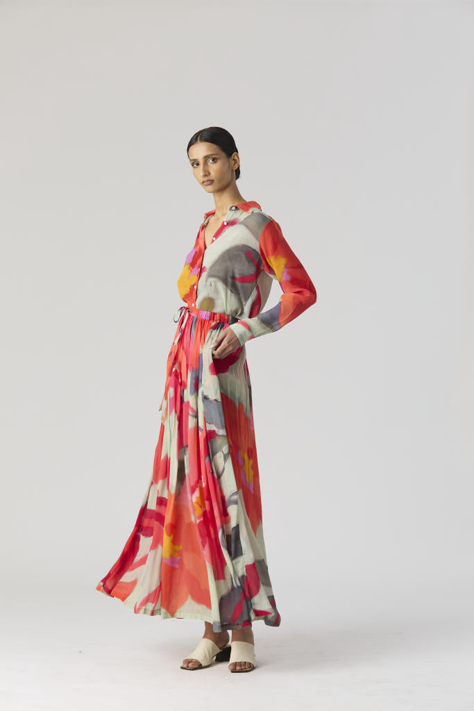 CLARA SHIRT & SKIRT SET mul by Yam in multi color for women Worldwide