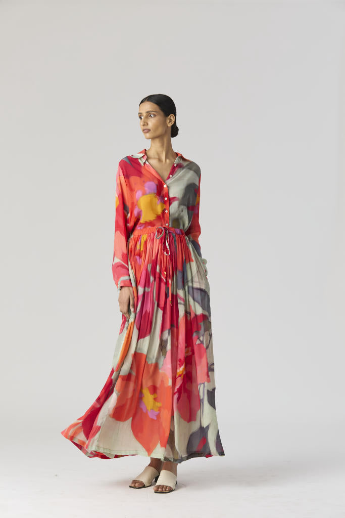CLARA SHIRT & SKIRT SET mul by Yam in multi color for women Worldwide