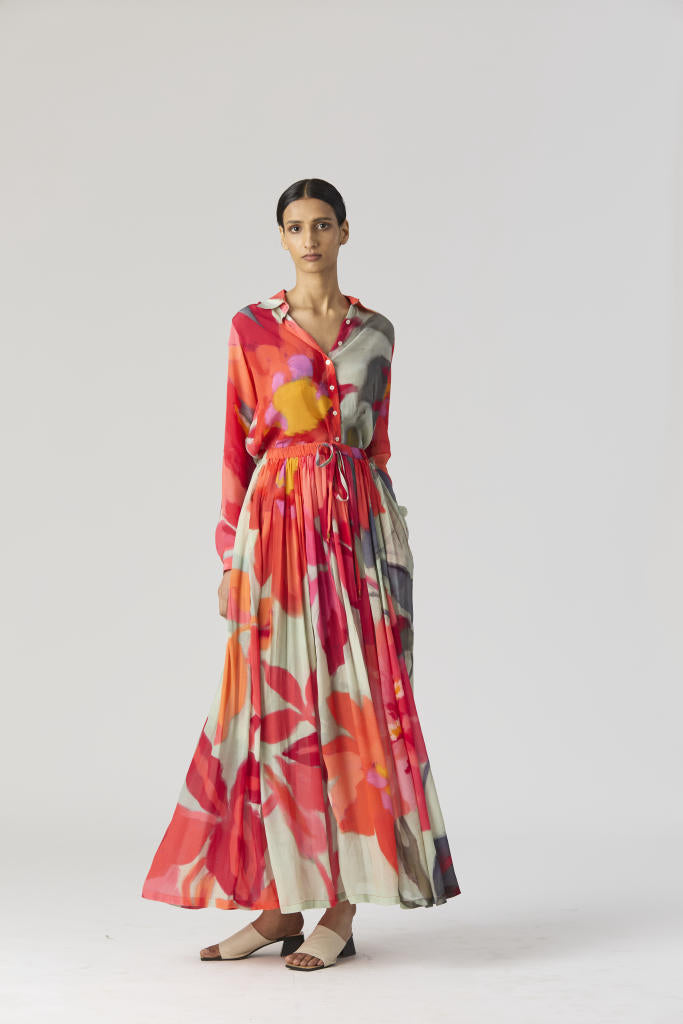CLARA SHIRT & SKIRT SET mul by Yam in multi color for women Worldwide
