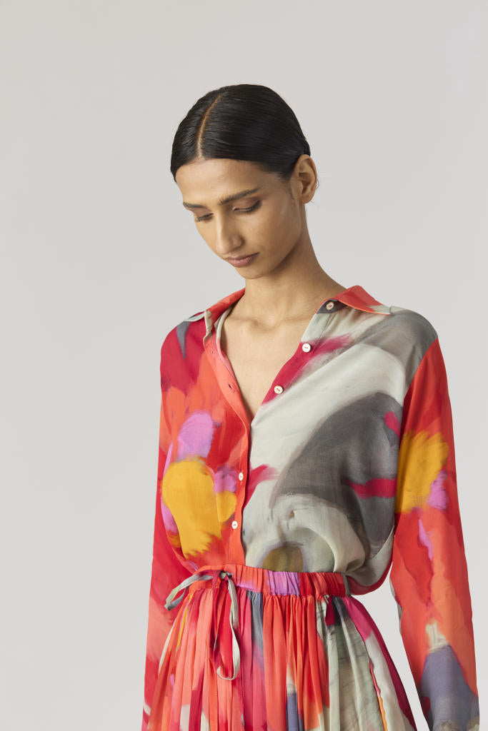 CLARA SHIRT & SKIRT SET mul by Yam in multi color for women Worldwide