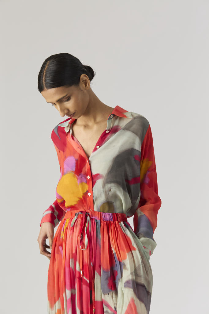 CLARA SHIRT & SKIRT SET mul by Yam in multi color for women Worldwide
