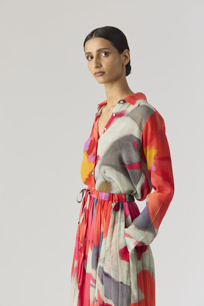 CLARA SHIRT & SKIRT SET mul by Yam in multi color for women Worldwide
