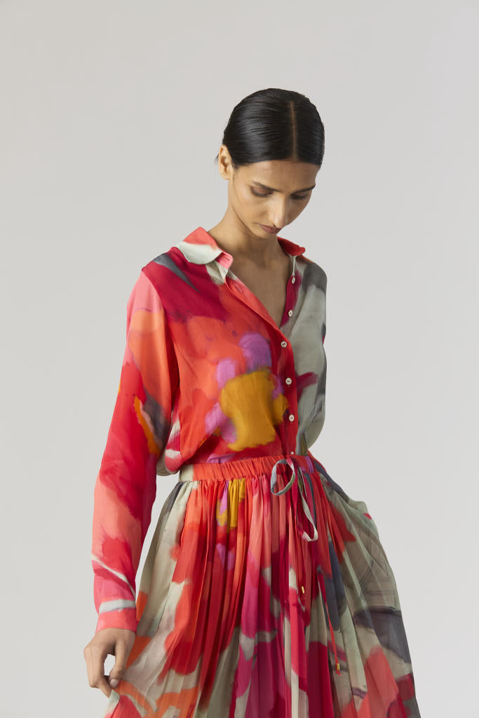 CLARA SHIRT & SKIRT SET mul by Yam in multi color for women Worldwide