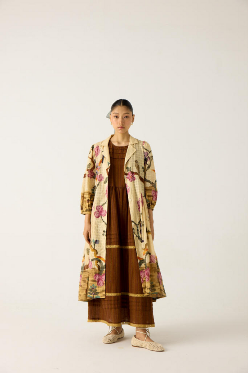 CLASSIC BUTTON DOWN DRESS -SAFARI cotton by CORD in multi for women Worldwide