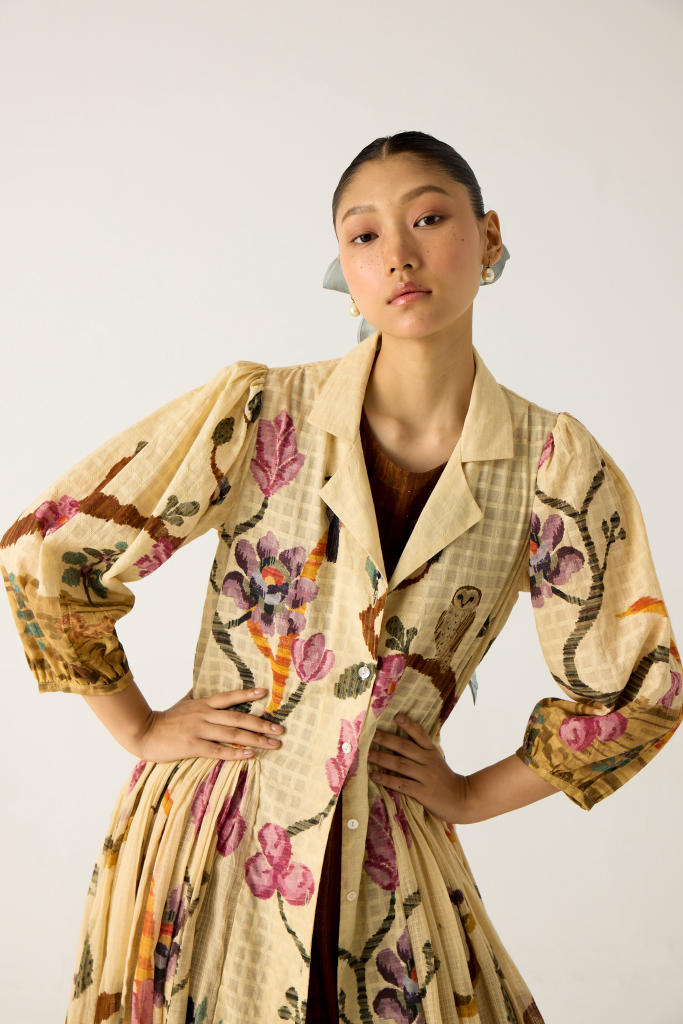 CLASSIC BUTTON DOWN DRESS -SAFARI cotton by CORD in multi for women Worldwide