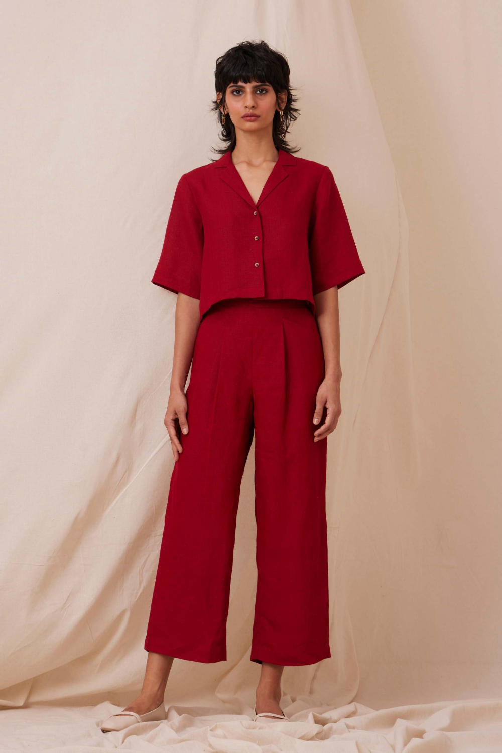 Clyde Scarlet Linen Co-ord