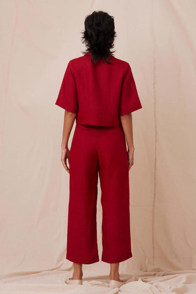 Clyde Scarlet Linen Co-ord