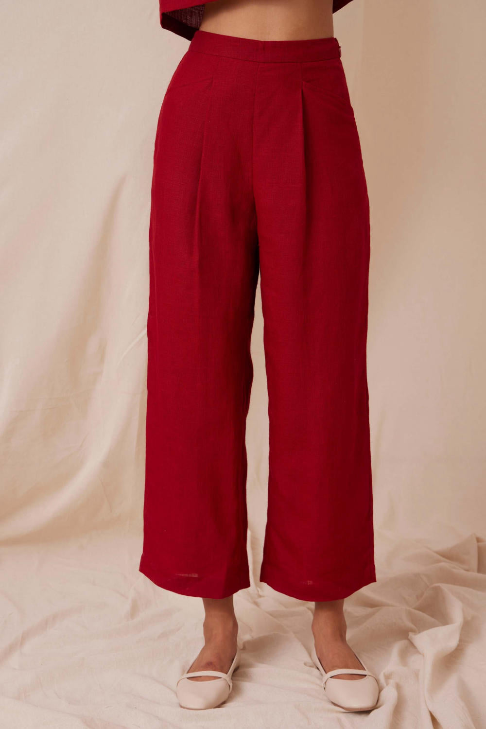 Clyde Scarlet Linen Co-ord