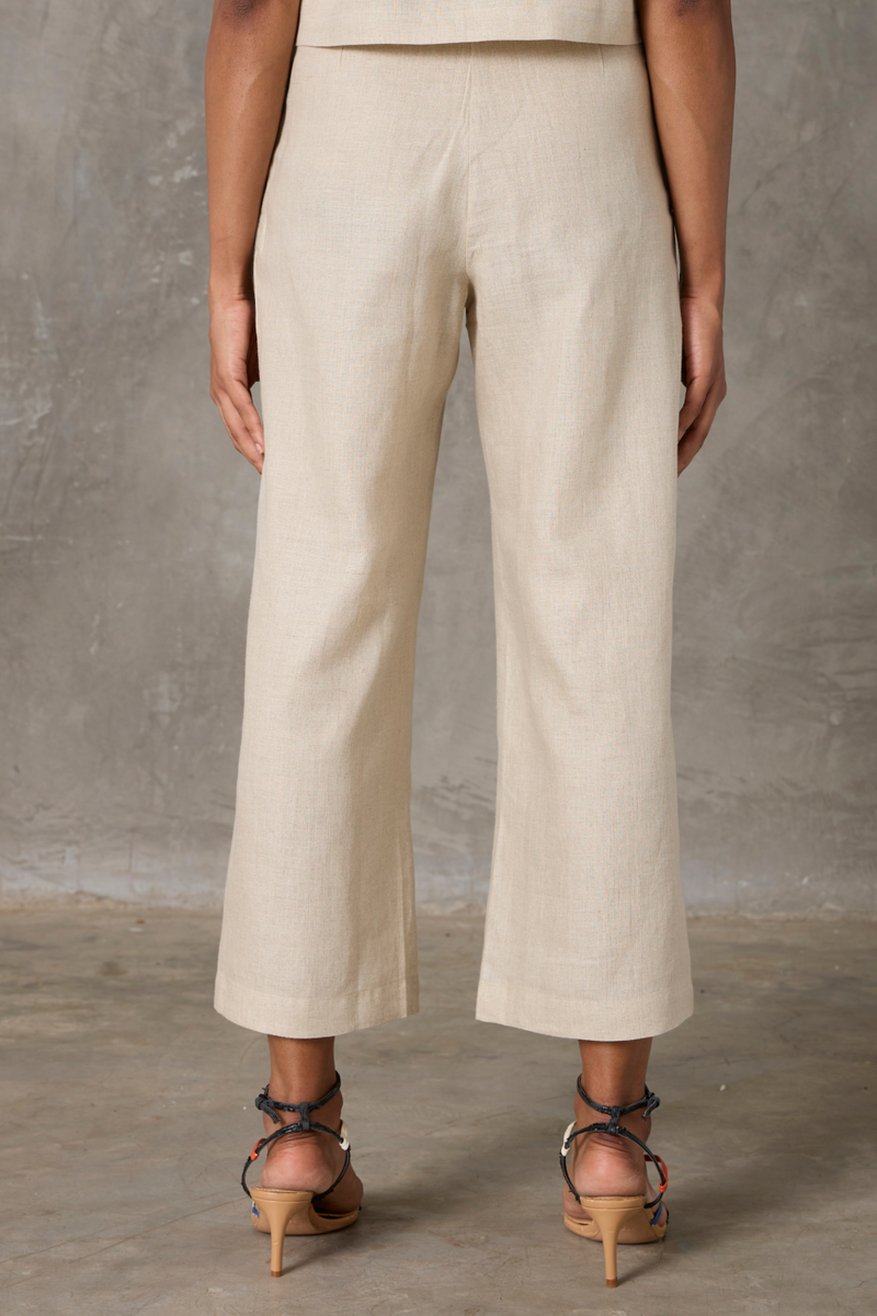 Clyde Pant - Beige linen by The Summer House in beige color for women Worldwide