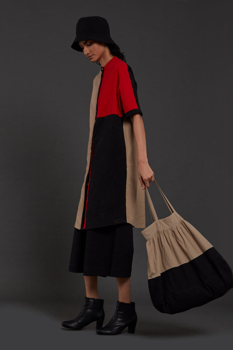 Colour Block Co-ord Set Co-ord Set by Mati in red color for women Worldwide