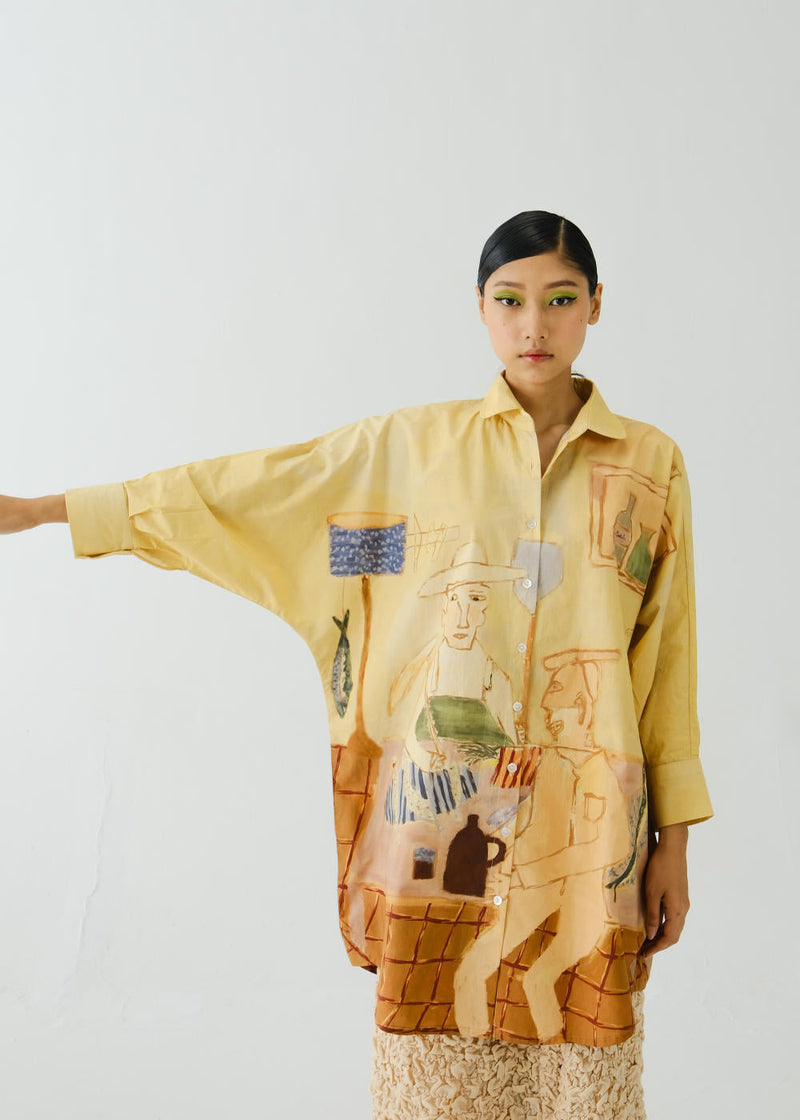 Como Long Shirt-Fisherman poplin by CORD for women Worldwide