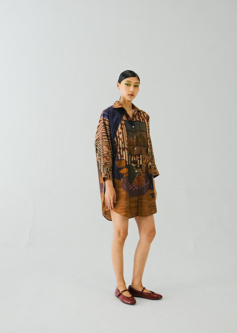 Como Long Shirt-Home Alone poplin by CORD for women Worldwide