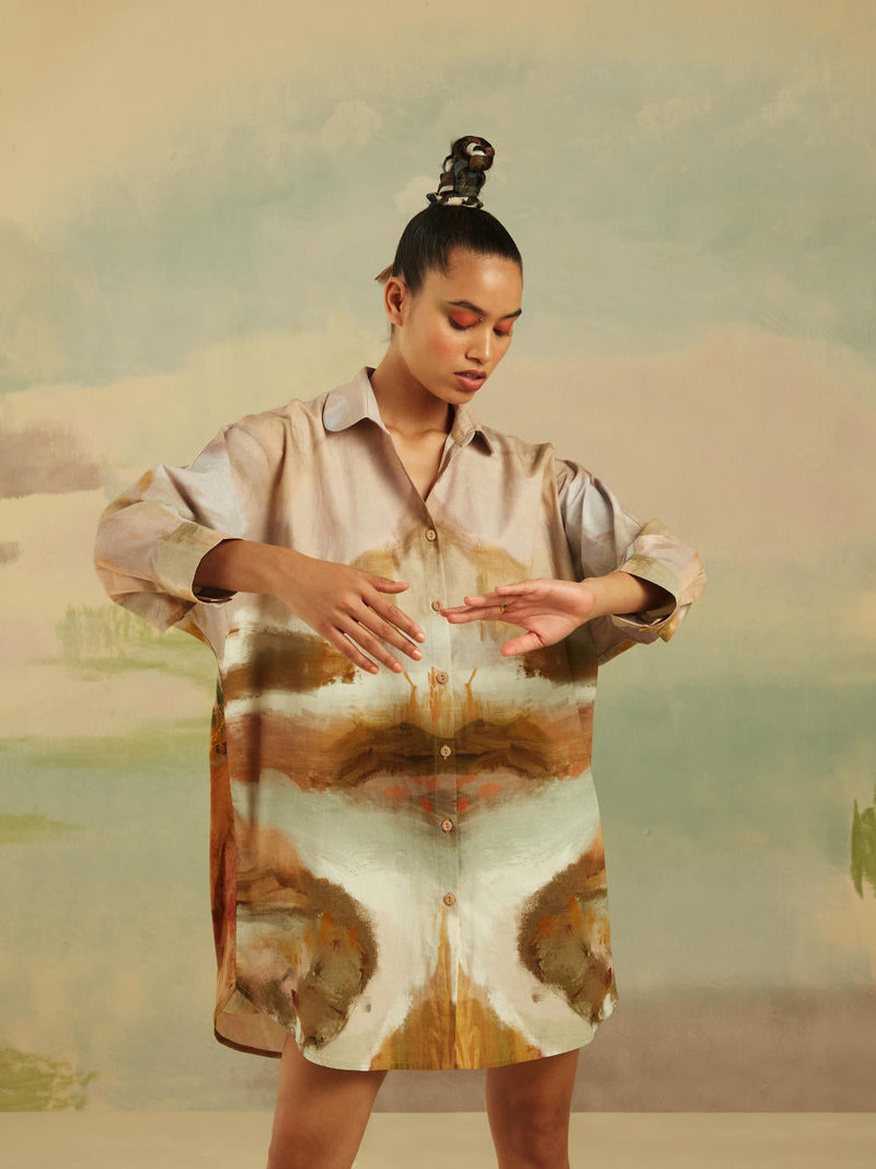 Como Long Shirt - Terrain poplin Top & Tunics by CORD for women Worldwide
