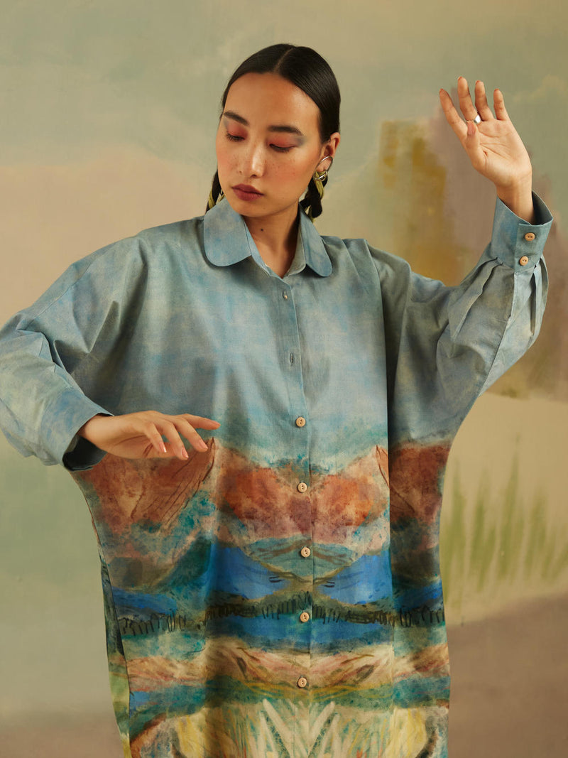 Como Long Shirt - Valley poplin Top & Tunics by CORD for women Worldwide