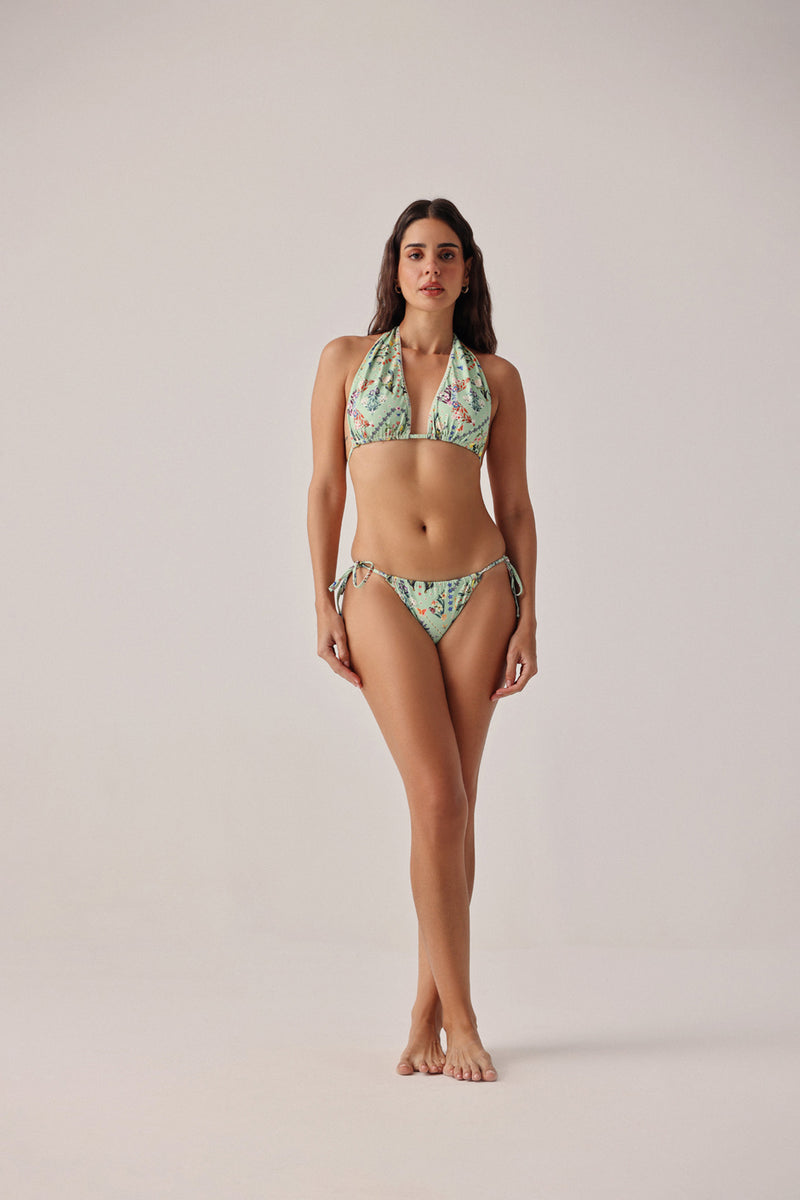 Connie Bikini Set-Prairee poly spandex resort wear by NOIB in green for women Worldwide