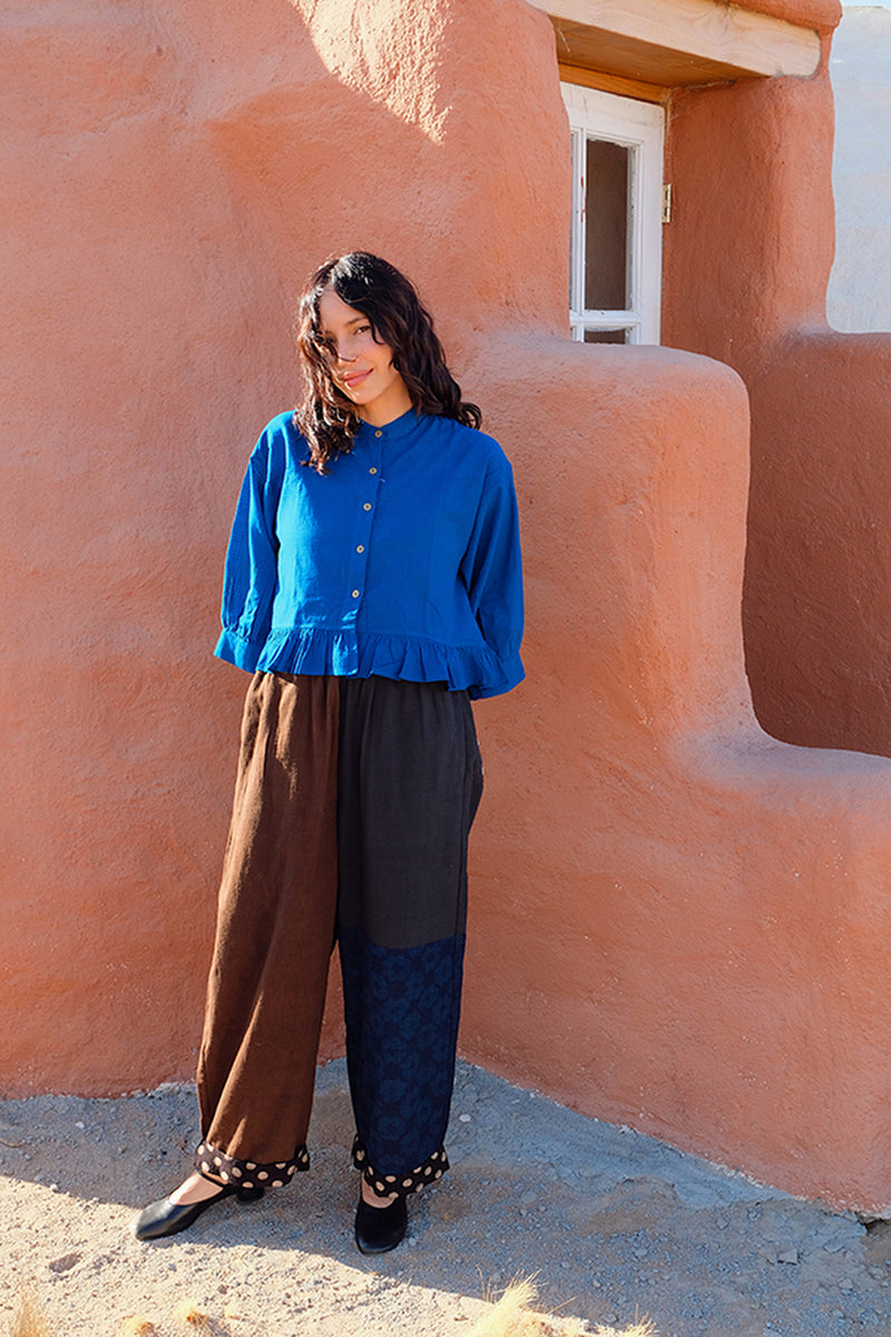 Cool Pants-Dawn hand-woven organic cotton pant/trouser by World of Crow in multi-color for women Worldwide