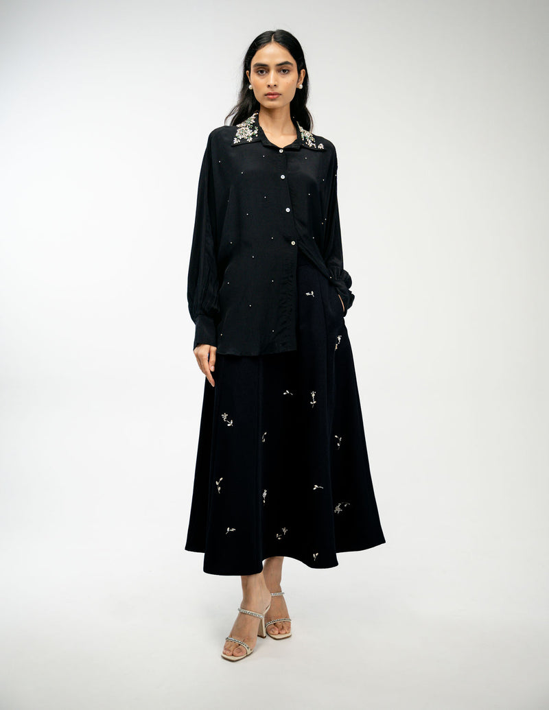 Yours Always Shirt crepe top/shirt by Ode to Odd in black for women Worldwide