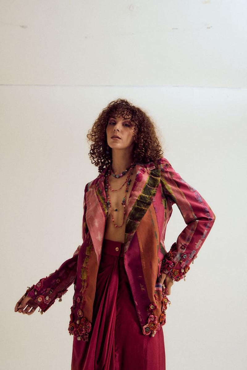 Laburnum Blazer habutai silk jacket/overlay by Capisvirleo in lavender for women Worldwide