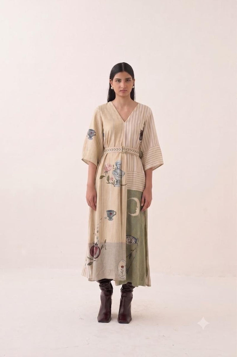 Nakshatra Mayflower Dress poplin dress by O'Frida in multi-color for women Worldwide