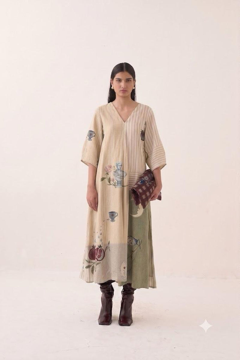 Nakshatra Mayflower Dress poplin dress by O'Frida in multi-color for women Worldwide