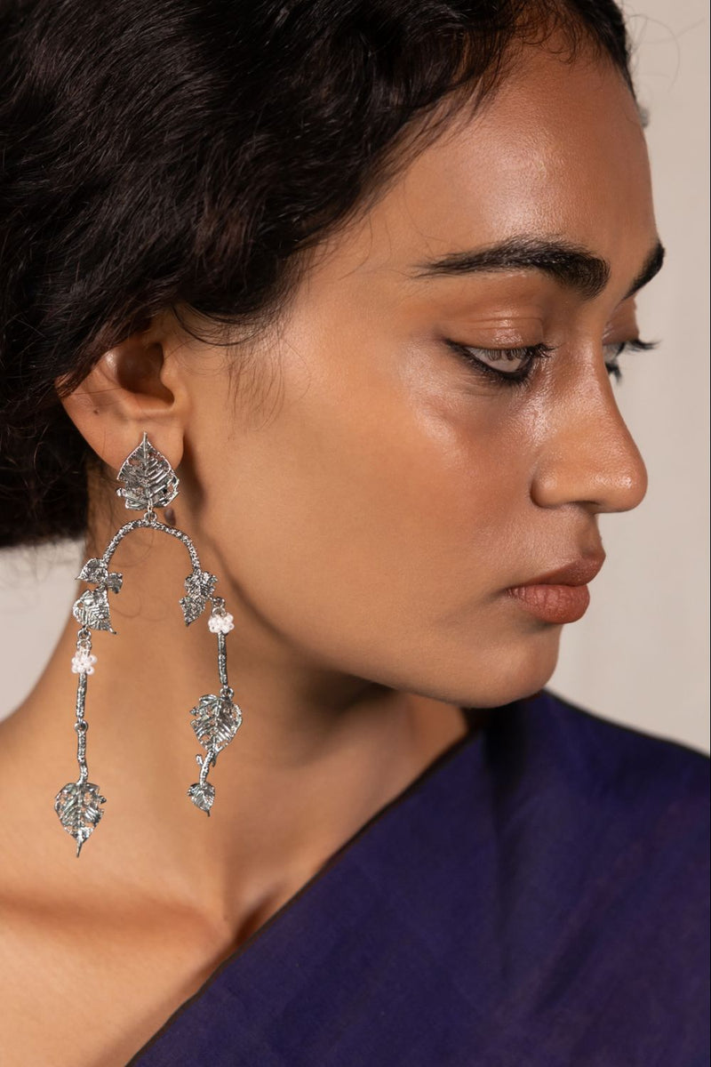 Komal 18k gold plated on brass earring by Aarjavee in gold for women Worldwide