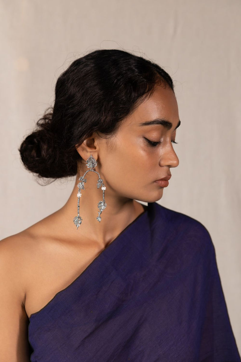 Komal 18k gold plated on brass earring by Aarjavee in gold for women Worldwide