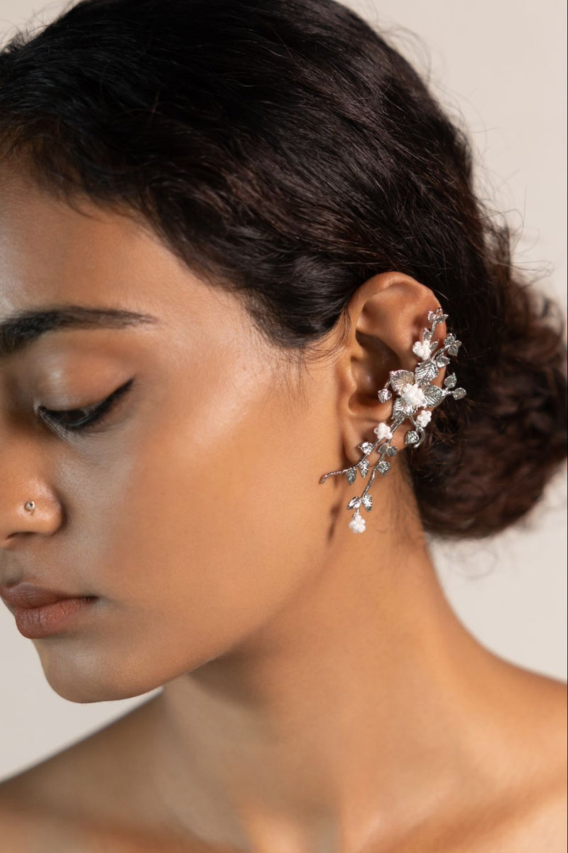 Nirjala 18k gold plated on brass earring by Aarjavee in gold for women Worldwide