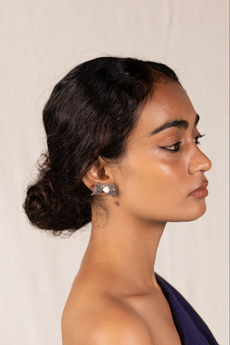 Parna 18k gold plated on brass earring by Aarjavee in gold for women Worldwide