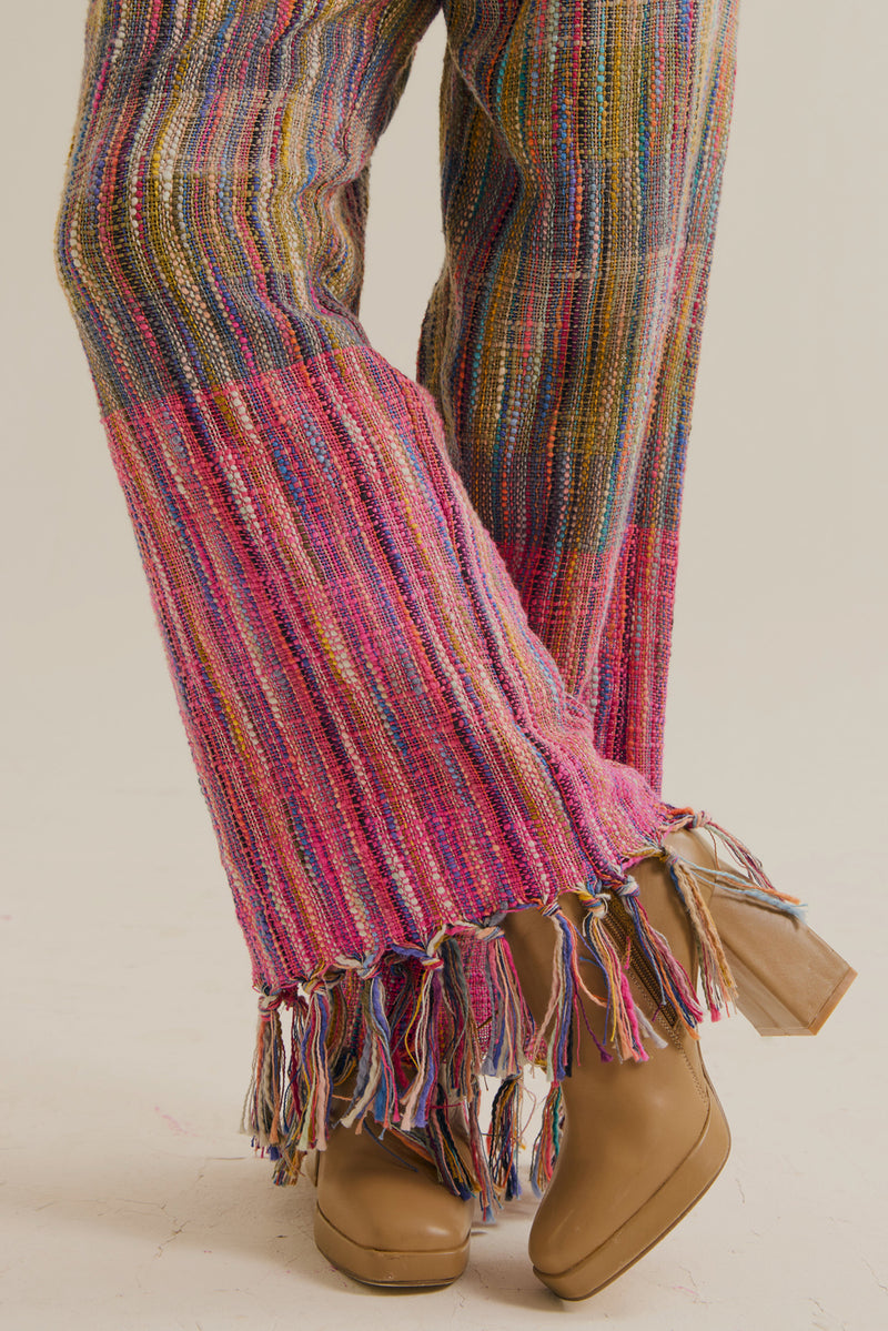 Foxglove Pants handloom cotton pant/trouser by Capisvirleo in pink for women Worldwide