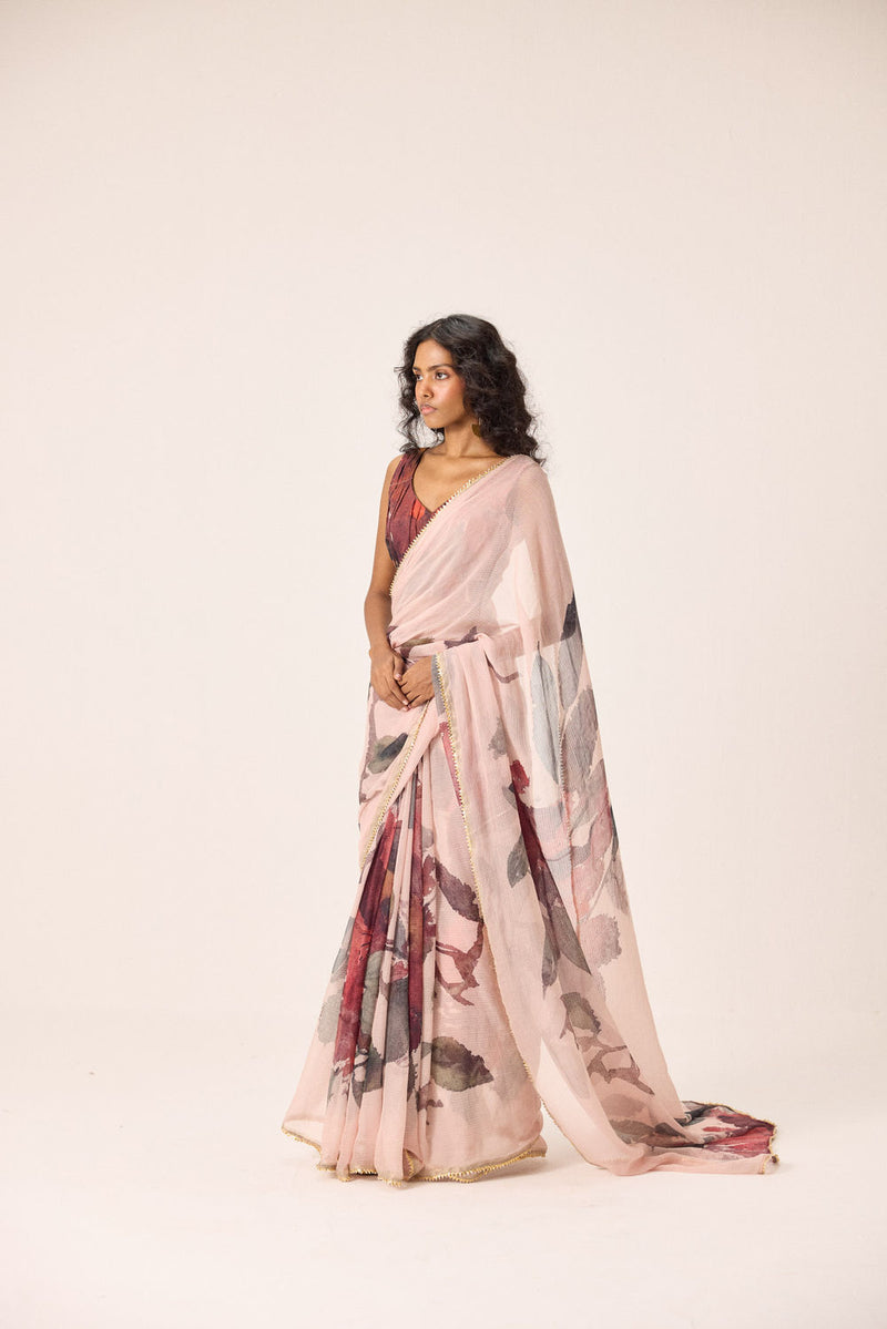 Ruya Blouse mul by Khara Kapas in pink for women Worldwide