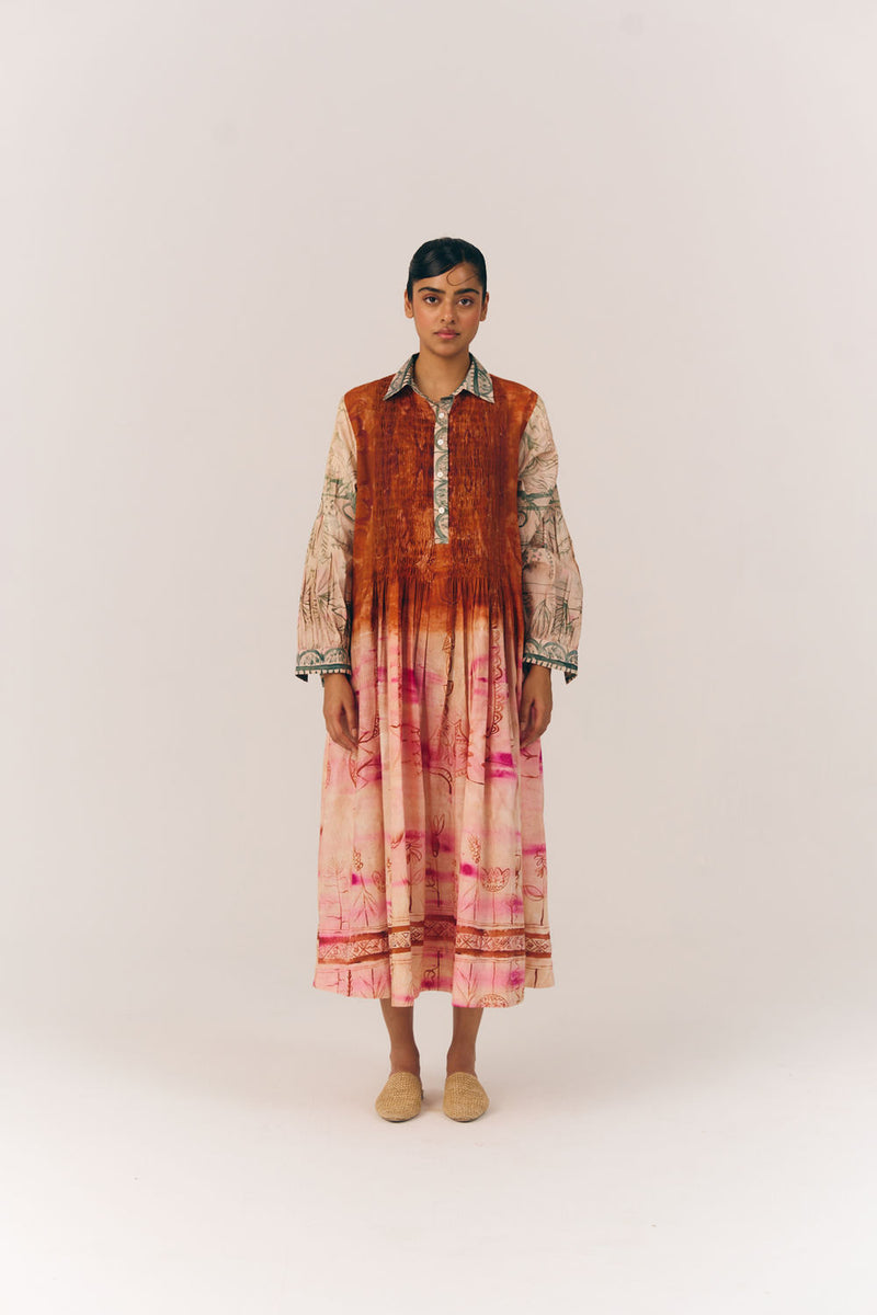 Noreen Dress-Sai cotton dress by CORD in multi-color for women Worldwide