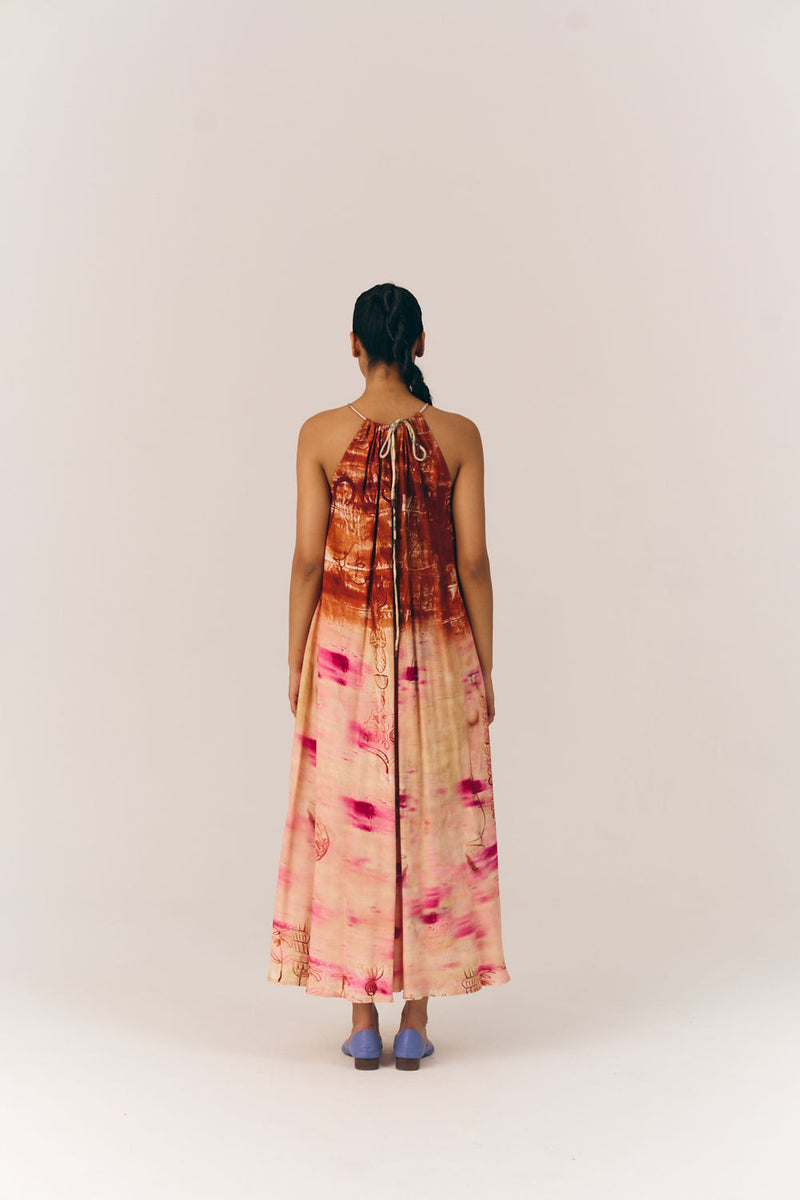 Circle Long Dress-Sai moss dress by CORD in multi-color for women Worldwide
