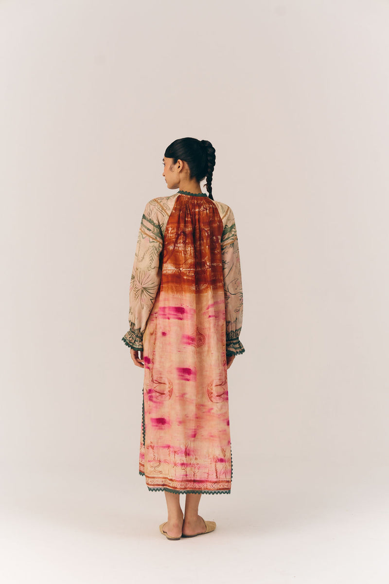 Chloe Dress-Sai cotton silk dress by CORD in multi-color for women Worldwide