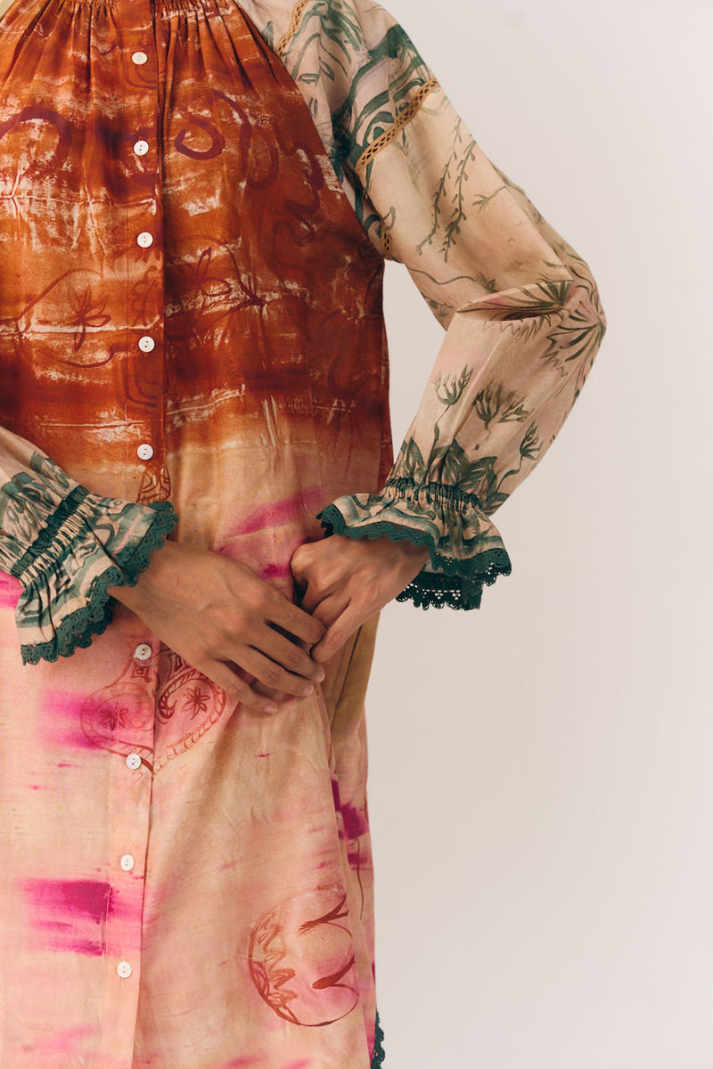 Chloe Dress-Sai cotton silk dress by CORD in multi-color for women Worldwide
