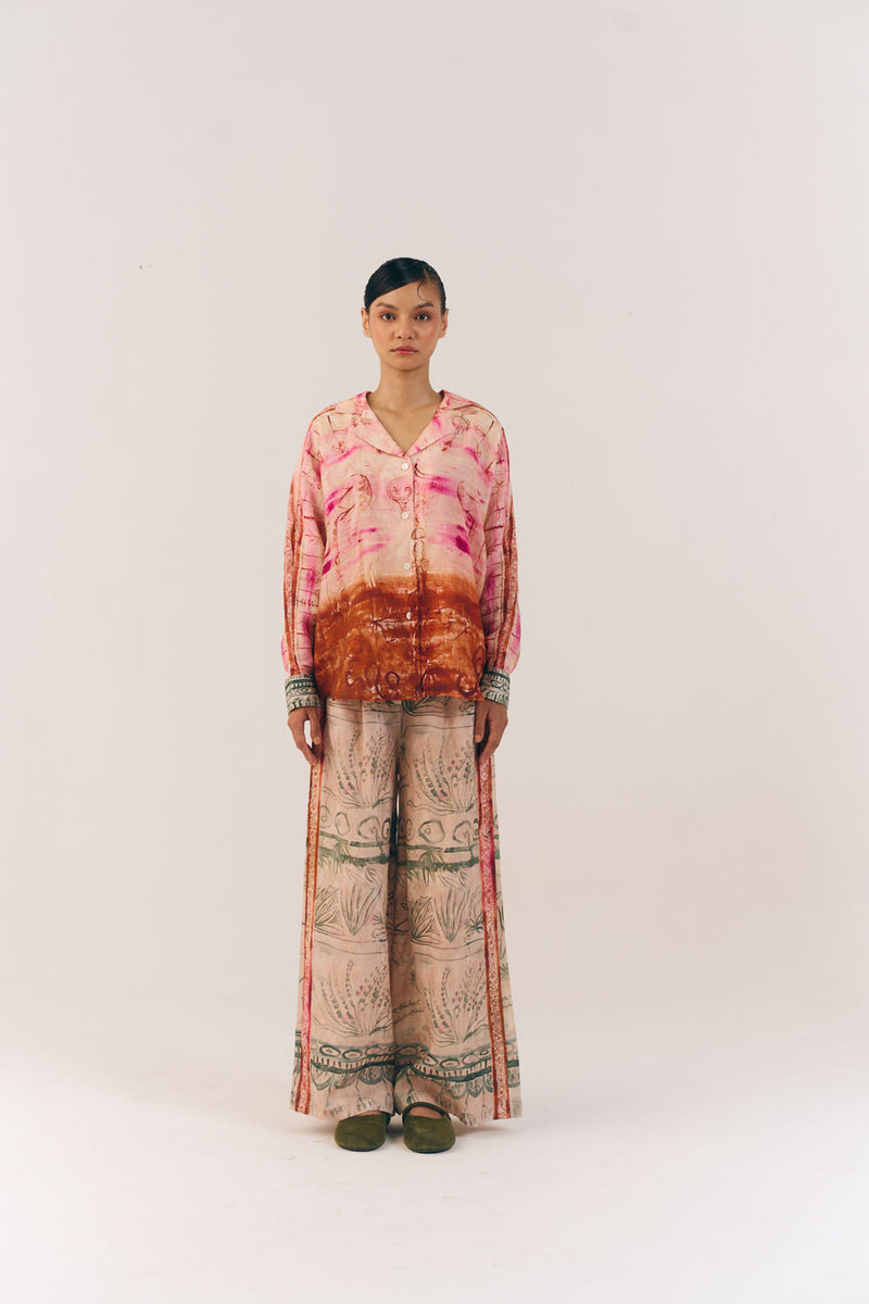Lounge Set-Sai linen co-ord set by CORD in multi-color for women Worldwide