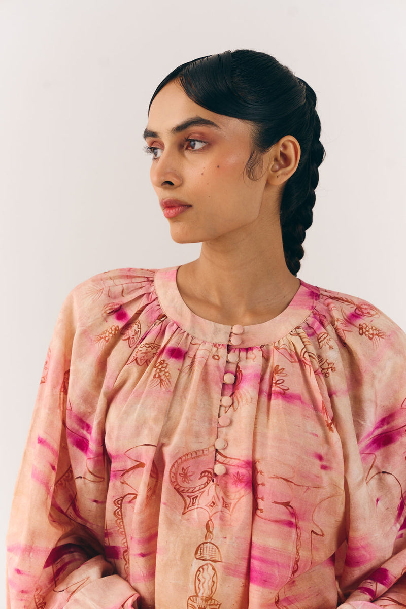 Lido Top-Sai cotton silk top and shirts by CORD in multi-color for women Worldwide