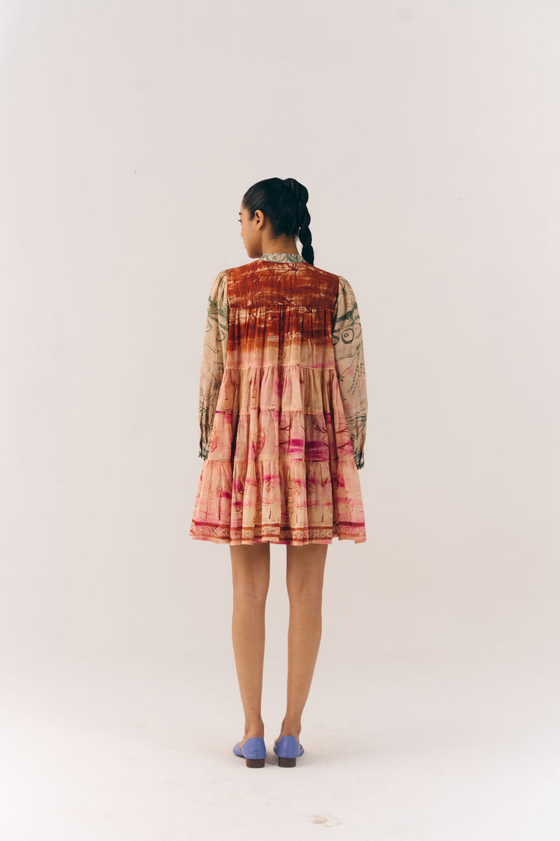 Tier Dress-Sai cotton dress by CORD in multi-color for women Worldwide