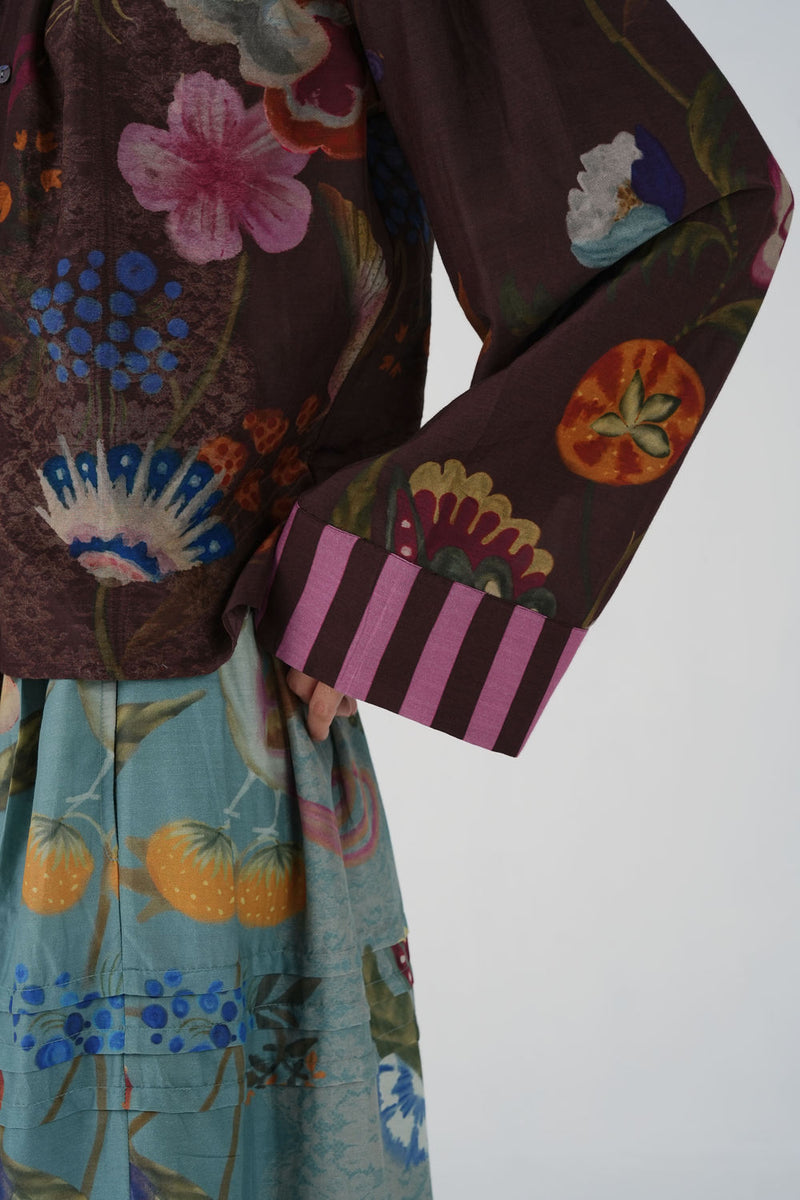 Elsa Top-Floret cotton top and shirts by CORD in multi-color for women Worldwide