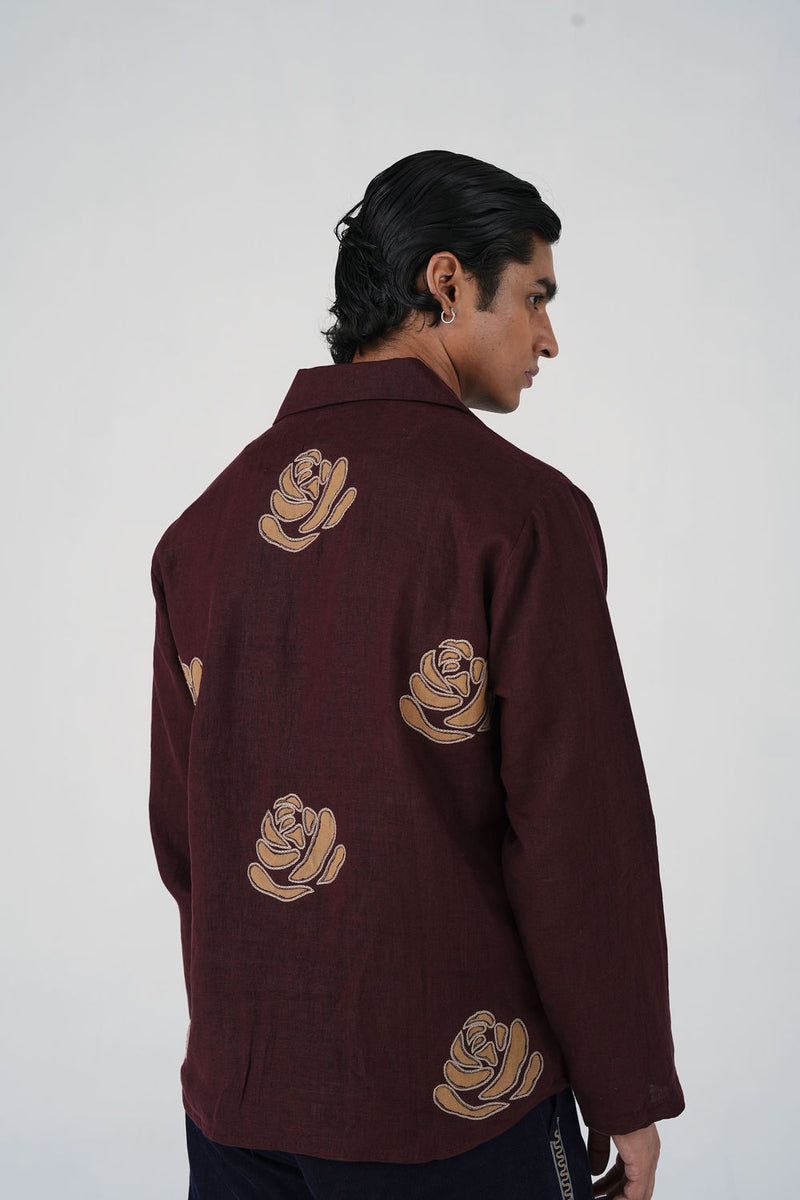Ron Kurta-Rose Bloom linen kurta/kurta set by CORD MEN in multi-color for men Worldwide