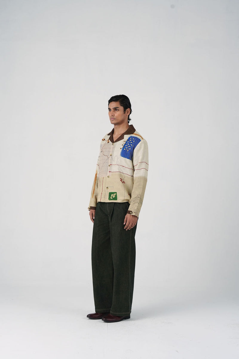 Archive Set-Mood Board linen co-ord set by CORD MEN in multi-color for men Worldwide