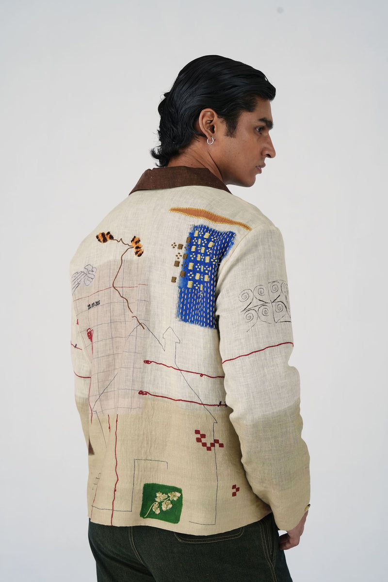 Archive Jacket-Mood Board linen jacket by CORD MEN in multi-color for men Worldwide