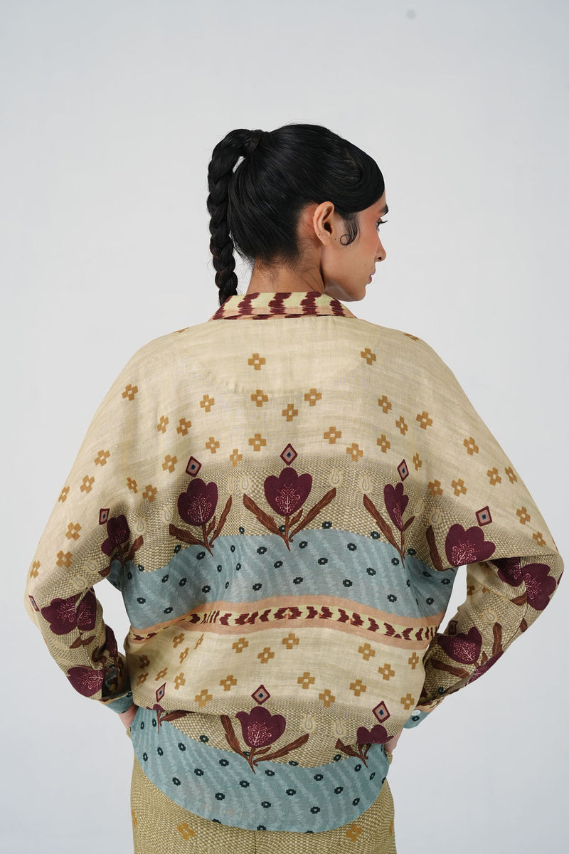 Lounge Shirt-Fresco linen top/shirt by CORD in multi-color for women Worldwide