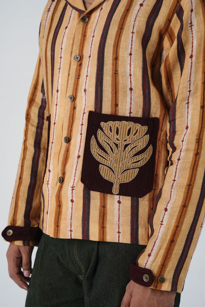 Archive Jacket-70'S Striper linen jacket by CORD MEN in multi-color for men Worldwide