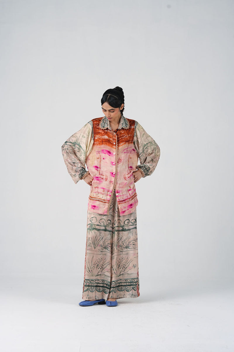 Moira Set-Sai satin co-ord set by CORD in multi-color for women Worldwide