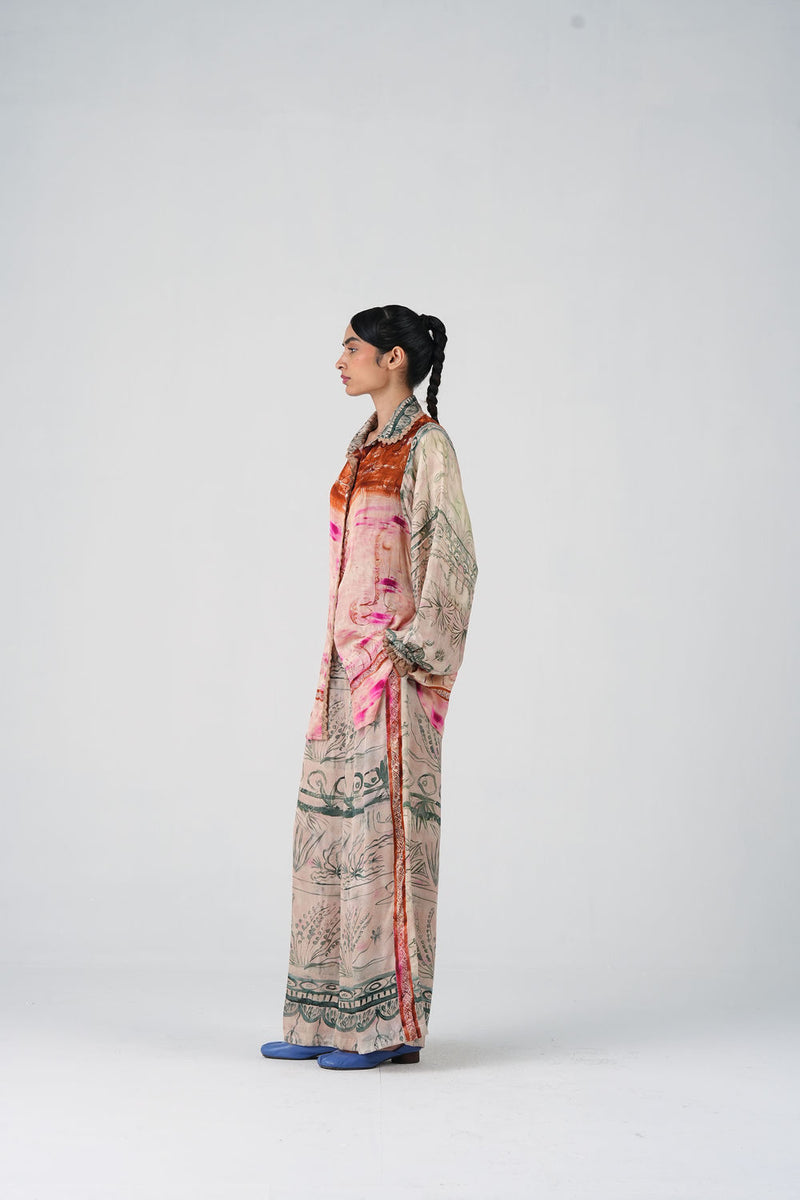 Moira Set-Sai satin co-ord set by CORD in multi-color for women Worldwide
