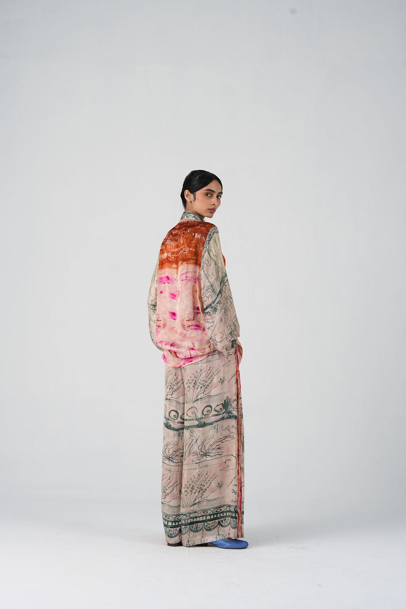 Moira Set-Sai satin co-ord set by CORD in multi-color for women Worldwide